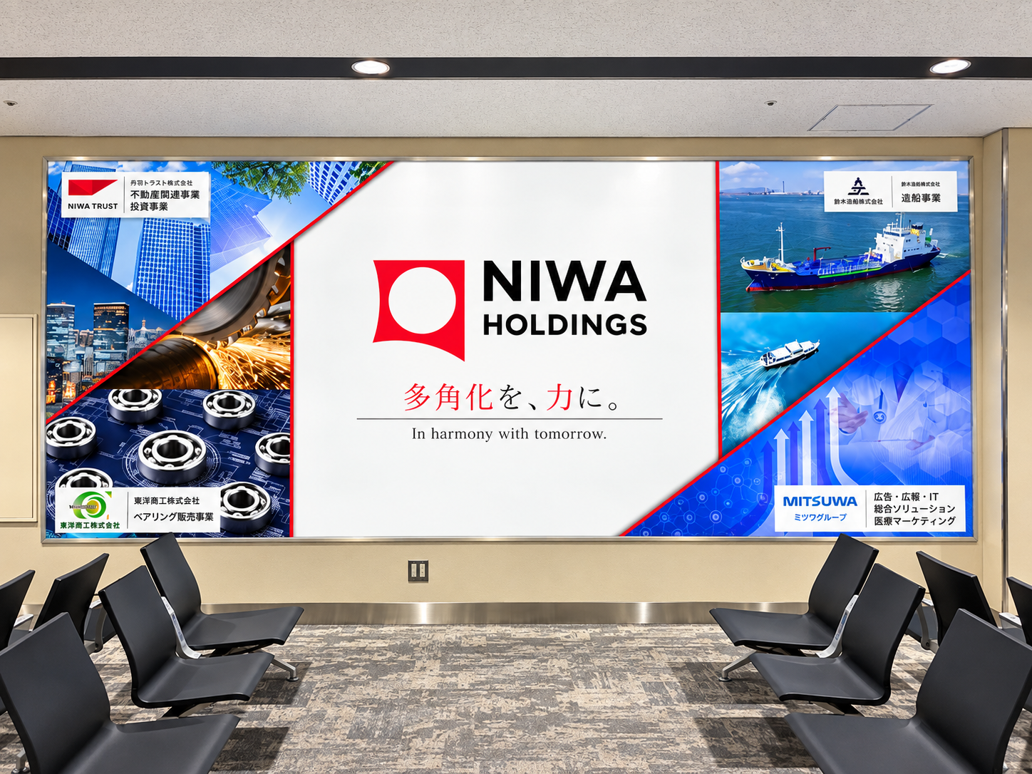 大阪国際空港 2階10番ゲートラウンジ内の看板広告