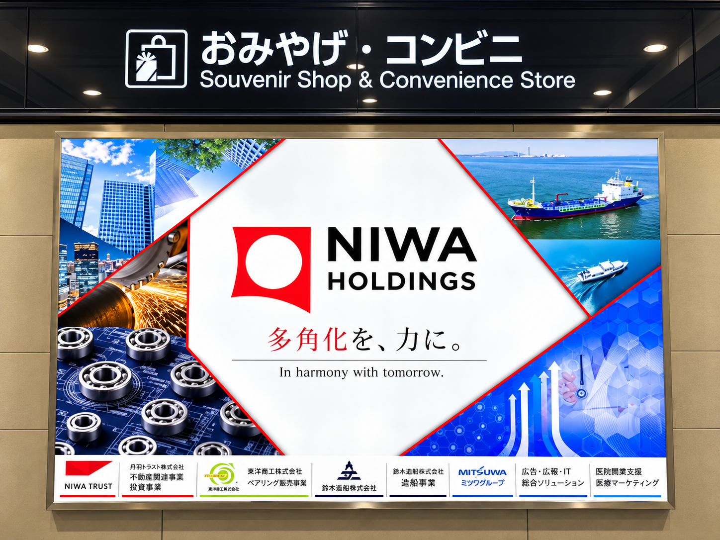 新大阪駅 中央コンコースの看板広告